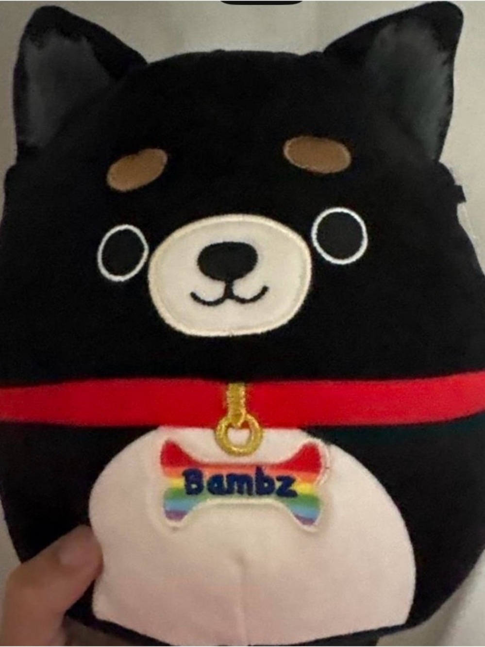 Squishmallow Black Plush Dog for Kids